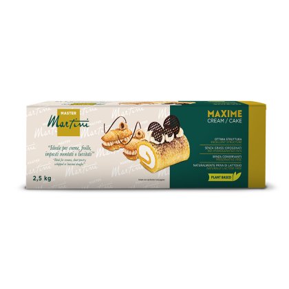 Коробка Master Martini Maxime Крем/Торт, 2,5кг, із зображенням рулету, рослинне та без лактози