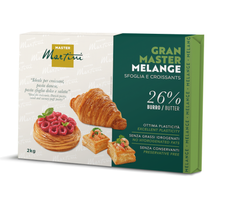 Master Martini Gran Master Melange 2кг, 26% масла – круасан, датська й листкова випічка.