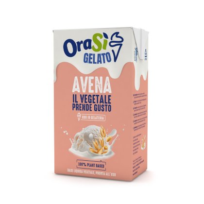 Пакет Tetra Pak OraSì Gelato Avena, персикова 100% рослинна вівсяна база для морозива.